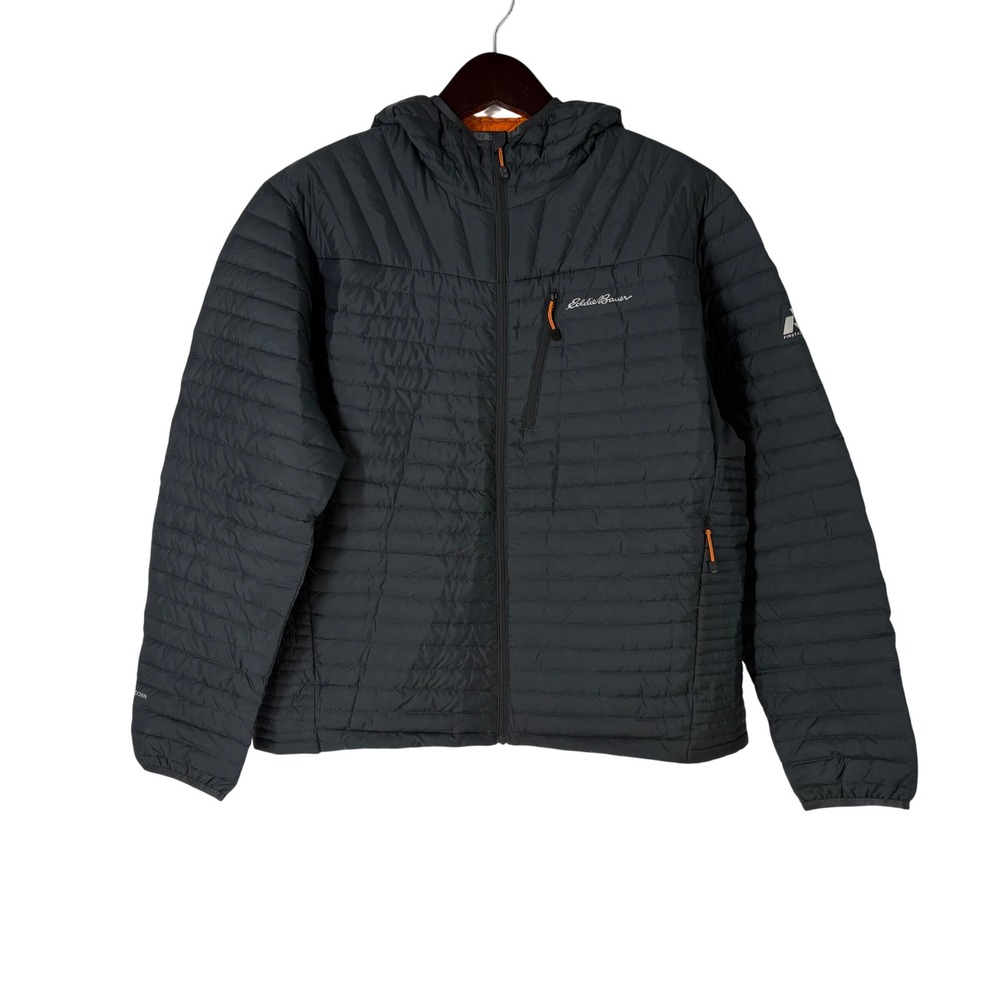 Eddie Bauer First Ascent StormDown 800 Puffer Jacket Mens XL Gray Hooded Down